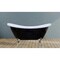 Castello Usa Daphne 59" Black Acrylic Clawfoot Tub With Brushed Nickel Feet CB-26-59-B-T-BN - alternate 2